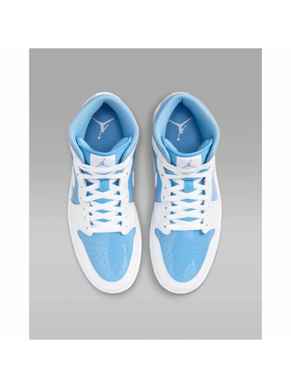 NIB Nike Air Jordan 1 Mid SE FZ2142-114 Sneakers Men White Blue Leather Shoes